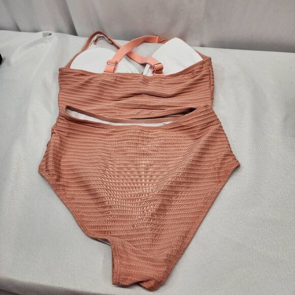 namayuj Women's Small Fashion Textured Bikini Sets Twist Front High Waisted Swim - Picture 4 of 11